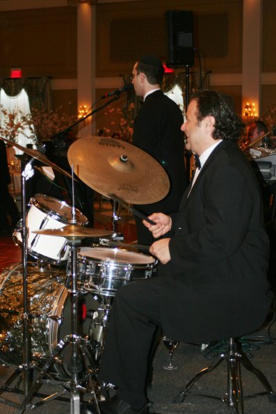 Lee on drums