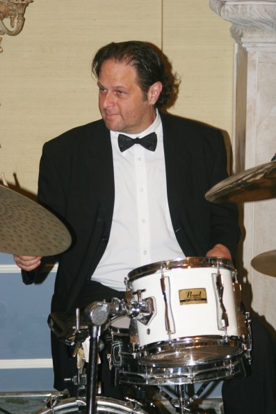 Lee on drums